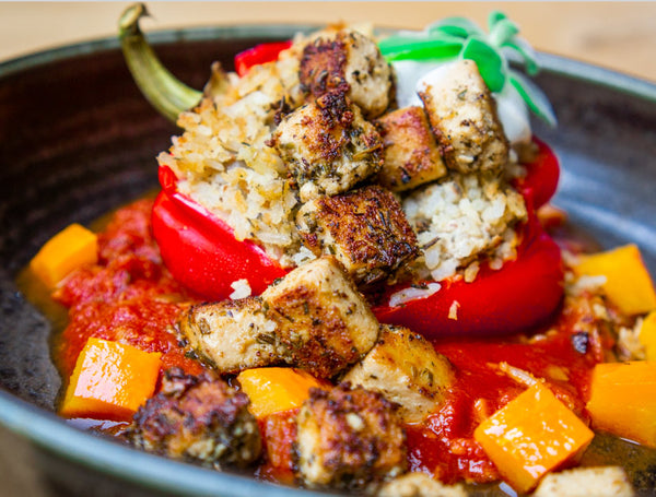 Tofu in Kräuter-Marinade