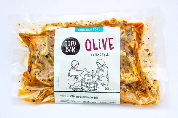 Tofu-Antipasti mit Oliven